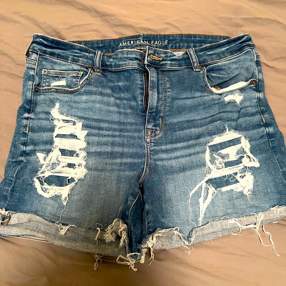 Denim America Eagle Plus Size Distressed Shorts